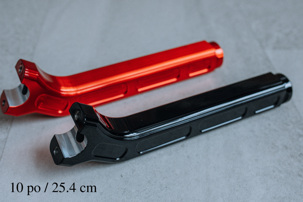 Riser moto 10 pouces noir usiné CNC compatible Harley-Davidson – Quick Industrie