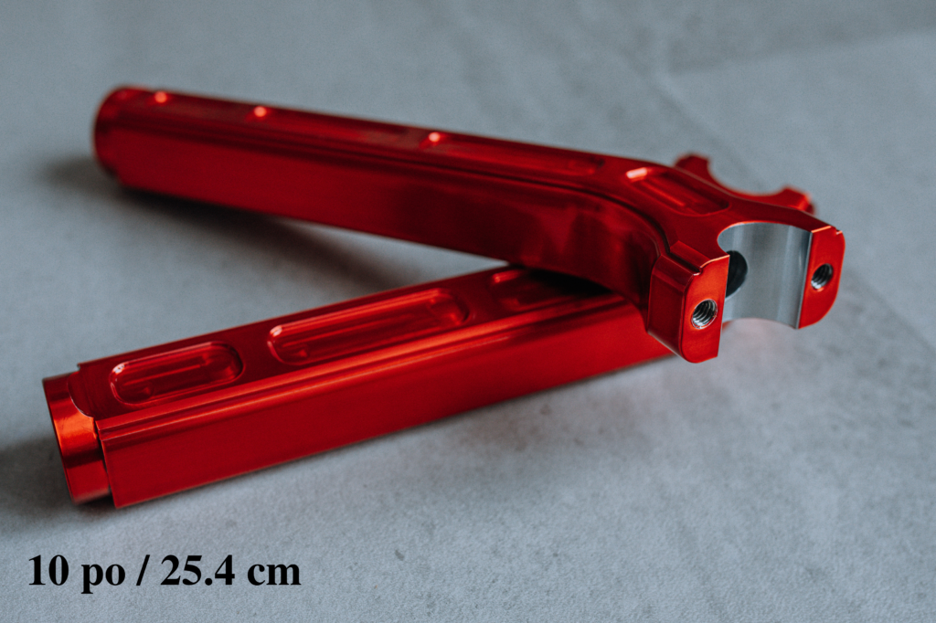 Riser moto CNC 10 pouce rouge, pour Harley-Davidson